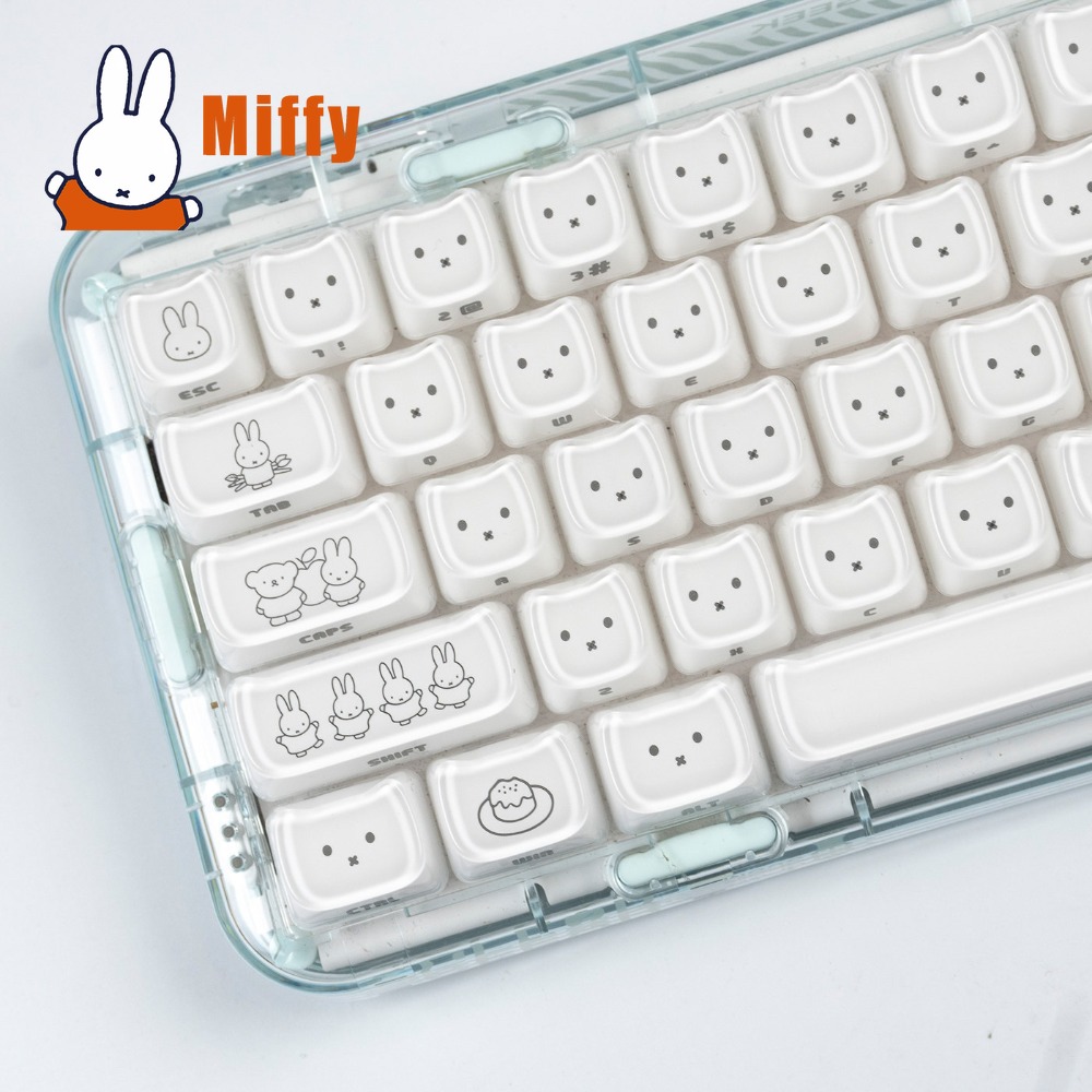 Keyboard Tenkeyless - Kawaii Miffy Keycaps 귀여운 토끼 키