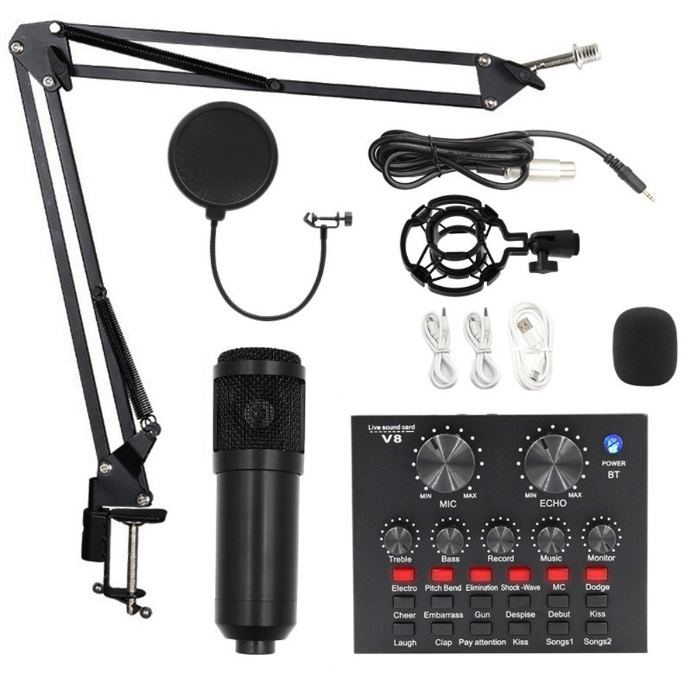 Streaming Mic Condenser - BM800 콘덴서 마이크 키트 스트리밍 모바일폰