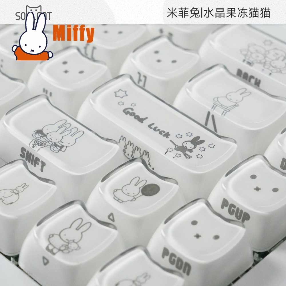 Keyboard Tenkeyless - 카와이 미피 키캡 귀여운 토끼 기계식