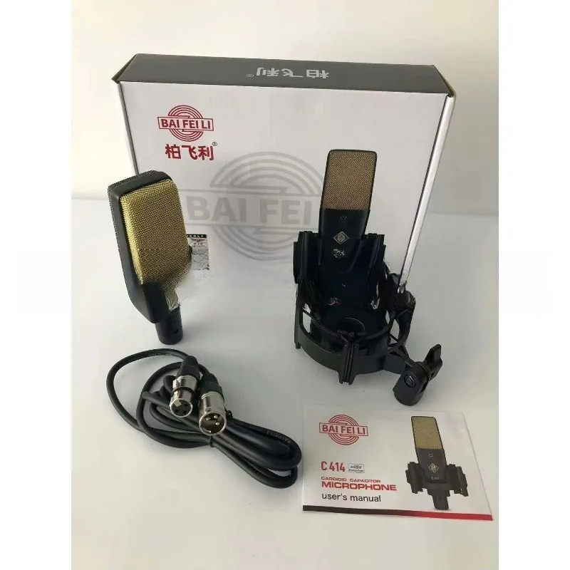 Streaming Mic Condenser - C414 프로페셔널 콘덴서 마이크, 34mm 대형