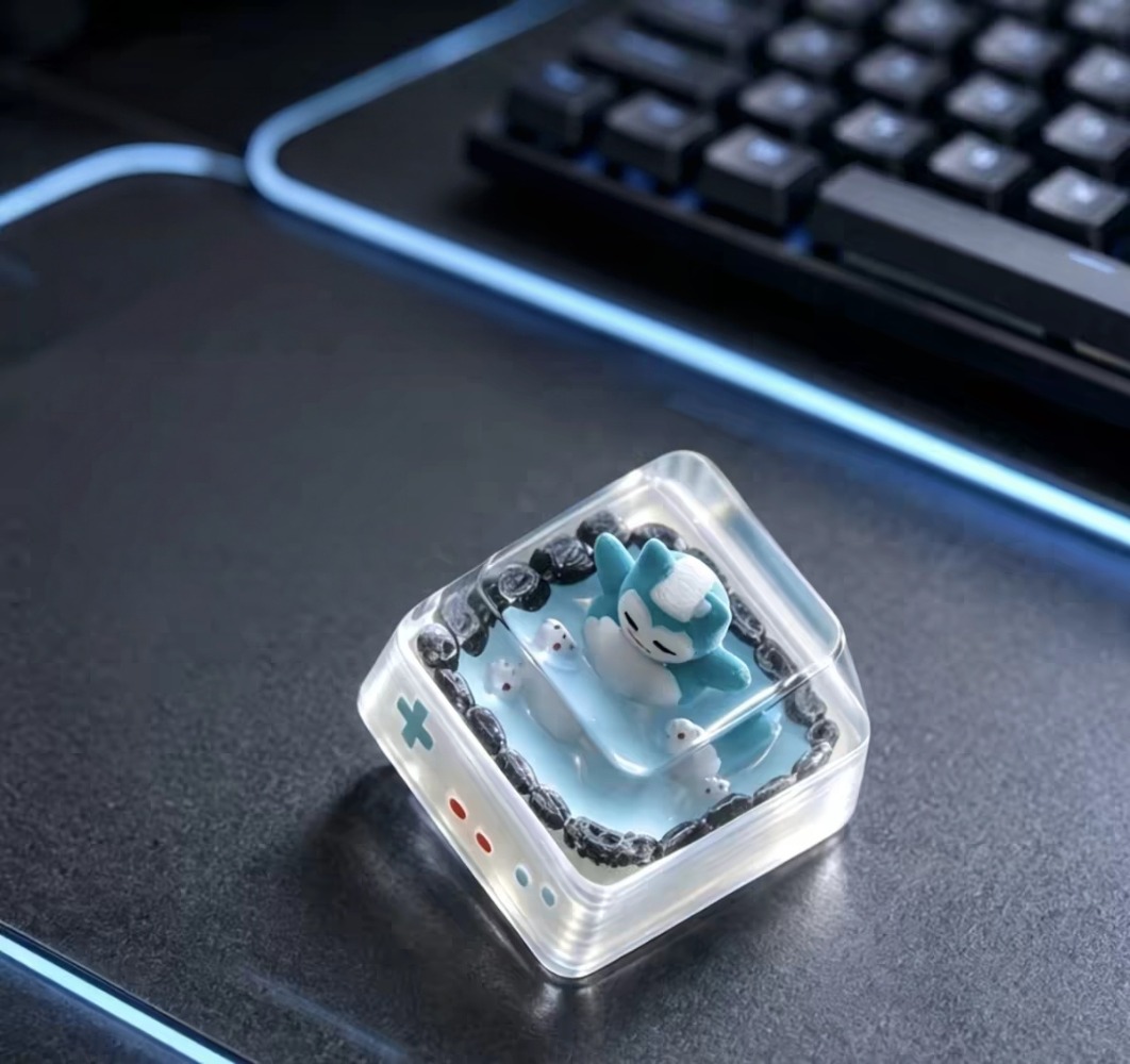 Keyboard Tenkeyless - 포켓몬 스노를락스 키캡 레진 반투명 카툰