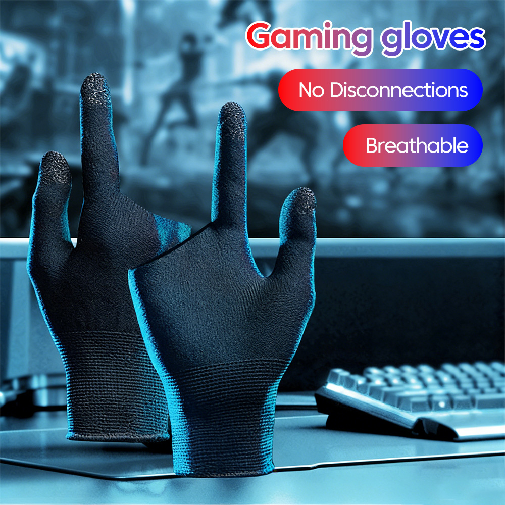Esports Gaming Gloves - E-스포츠 게임용 논슬립 장갑 24니들 실버
