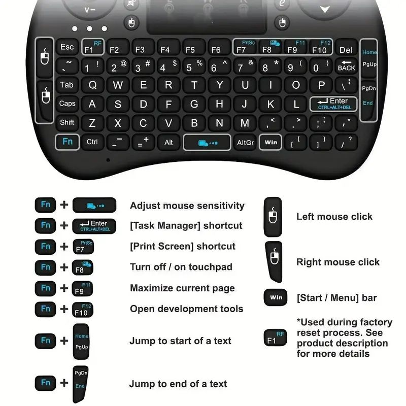 안드로이드 TV 박스 PC 스마트 TV용 I8 2.4G - Keyboard Tenkeyless 리뷰 및 가격