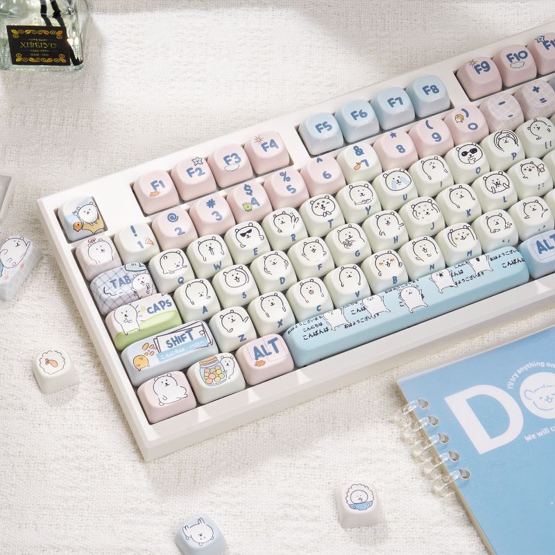 귀여운 소녀풍 MOA 조크 베어 PBT 염료승화 키캡  - Keyboard Tenkeyless 리뷰 및 가격