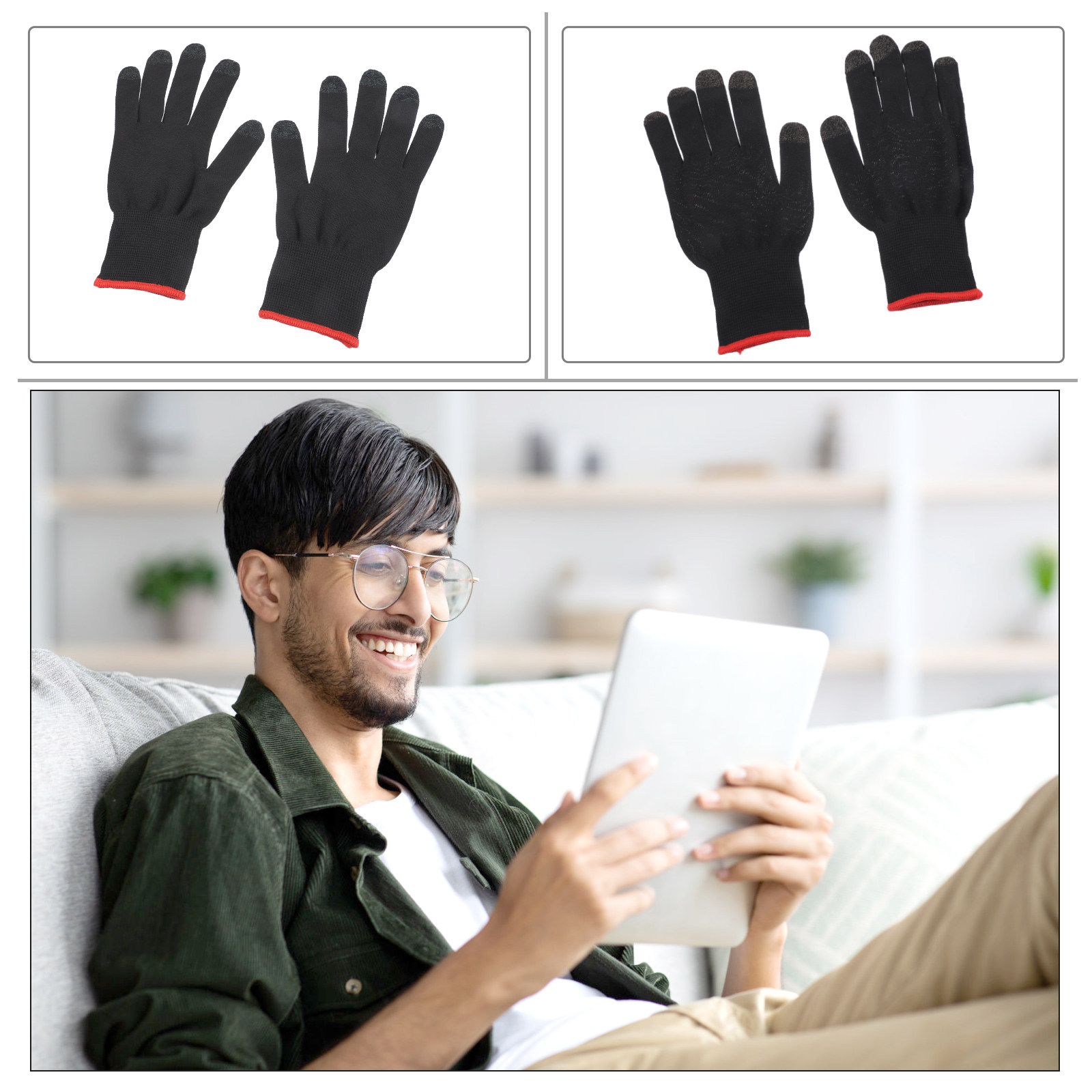 2쌍 겨울용 터치스크린 장갑 미끄럼 방지 땀 방지 e스 - Esports Gaming Gloves 리뷰 및 가격