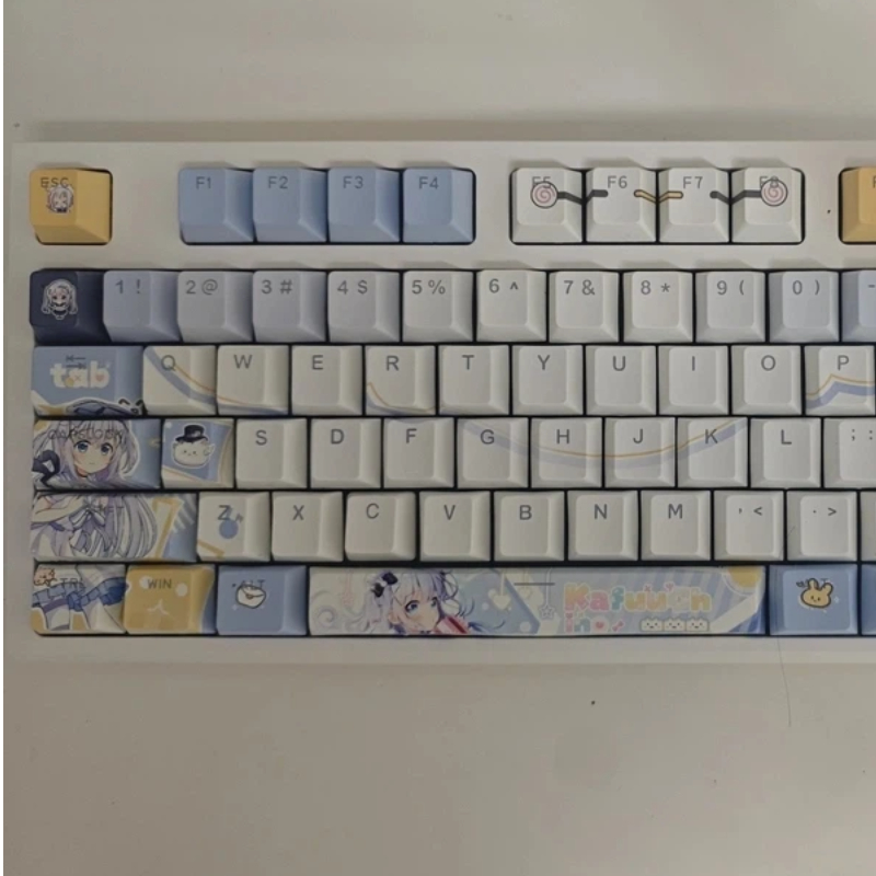 이것은 토끼인가? 카푸 치노 애니메이션 테마 키캡 체리 - Keyboard Tenkeyless 리뷰 및 가격