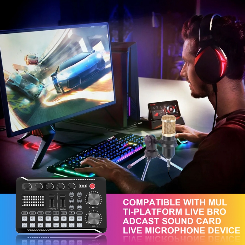 F998 사운드 카드 키트, BM-800 마이크 키트, - Streaming Mic Condenser 리뷰 및 가격