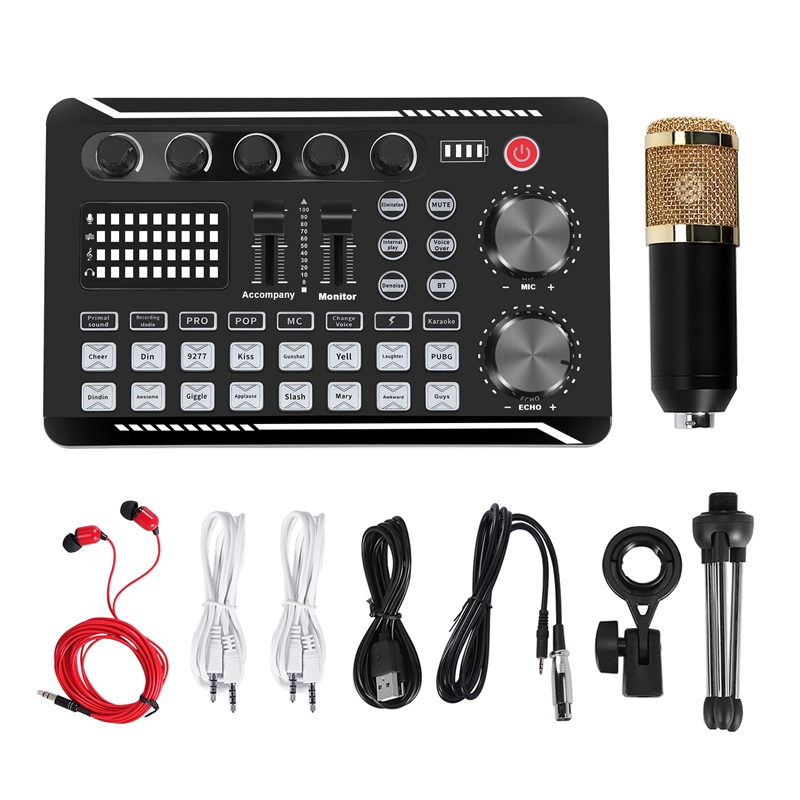 F998 사운드 카드 키트, BM-800 마이크 키트, - Streaming Mic Condenser 리뷰 및 가격
