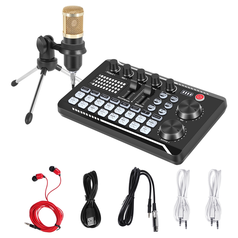 F998 사운드 카드 키트, BM-800 마이크 키트, - Streaming Mic Condenser 리뷰 및 가격