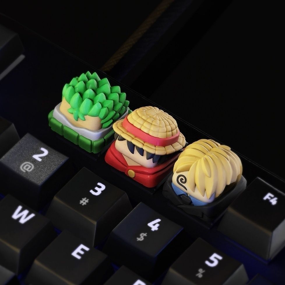 새로운 카와이 원피스 루피 키캡 조로 산지 애니메이션  - Keyboard Tenkeyless 리뷰 및 가격